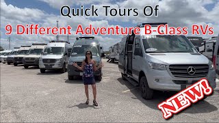 Quick Tour of 9 Different Adventure B-Class RVs Built On The Mercedes Platform