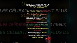 Les avantages pour les célibataires #motivation #célibataire