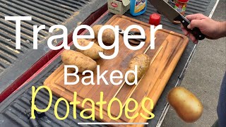 How To Grill Baked Potatoes Wrapped In Butcher Paper On A Traeger