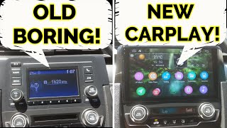 2016 2017 2018 2019 HONDA CIVIC ANDROID AUTO CARPLAY UPGRADE 9' SCREEN (INSTALL INSTRUCTIONS)