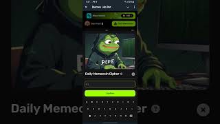 MEME LAB DAILY CIPHER CODE TODAY 31 OCTOBER   #memelab #DailyCipher #Airdrop