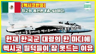 [멕시코반응] FA-50은 멕시코의 F-5E를 대체하기에 적합하다