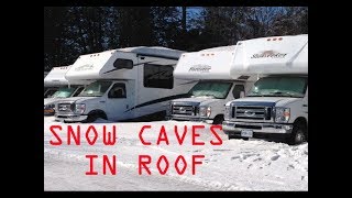 RV roof prevent collapse Winterize - stop sagging with heavy snow load. Support roof