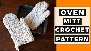 How to Crochet a Farmhouse Oven Mitt | Oven Mitt Pattern