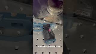 Sig sauer p365 laser stippling.  #laser #satisfying #satisfyingvideo #shorts #youtubeshorts