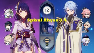 5 Stars Only | Spiral Abyss 3.4 Floor 12 (9 Stars) | Genshin Impact