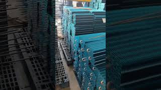 Blue copper tube aluminum fin condenser delivered