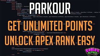 Roblox Parkour UNLIMITED POINTS SCRIPT - UNLOCK APEX RANK IN LESS THAN A DAY! #roblox