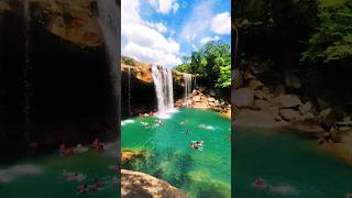 Krangshuri waterfall, Meghalaya #krangsuri #fall #meghalaya #travel #shorts #shortsfeed #viral #yt