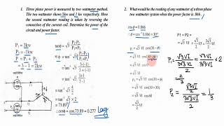 4. দুই ওয়াট মিটার পদ্ধতিতে থ্রী ফেজ সার্কিটের পাওয়ার পরিমাপ (1) ।। Two Wattmeter Method ।।