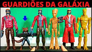 Bonecos Guardiões da Galáxia - Guardians of the Galaxy - Star Lord, Groot, Rocket Raccoon - Review