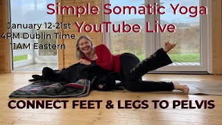 Day 1 Simple Somatic Yoga,  Connect Feet & Legs To Pelvis