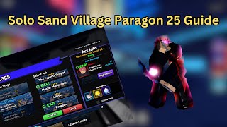 Paragon 25 Sand Village Solo Guide I Anime Vanguards