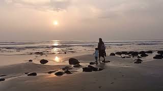 ইনানি সী বিচ( Inani sea beach)  Cox’s Bazar..  Dreamers shop owner Tarika Tani with her son Taj❤️