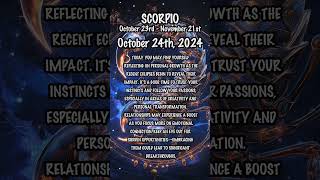 October 24th, 2024 #scorpiohoroscope #dailyhoroscope #dailyastrologyhoroscope #zodiac #scorpio