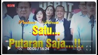 PRABOWO - GIBRAN, MENANG SATU PUTARAN SAJA...!?.