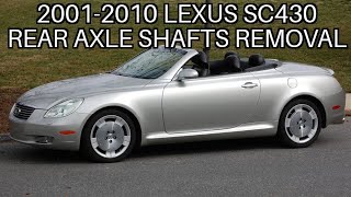 2001-2010 Lexus SC430 rear axle shafts removal