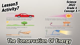 ساينس رابعه ابتدائي Science grade4 2022 Concept3 1 lesson3 activity7 The Conservation Of Energy