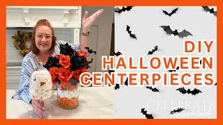 DIY Halloween Candy Displays | Ghost Peeps, Candy Corn & Pumpkin Vase and Cloche Ideas