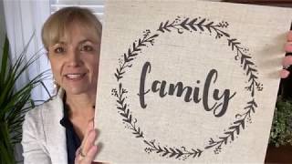 Day 12 - Stencil A Linen Sign in 5 Minutes! | 30 Days of Stencils