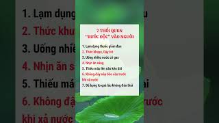 7 THÓI QUEN RƯỚC ĐỘC VÀO NGƯỜI #reels #xuhuong #suckhoe