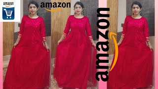 Amazon haul #redgown #anarkali Kurta haul #amazon #pratyusha