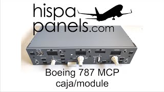 Montaje del MCP del B787 en su caja / Installing the B787 MCP panel in its module