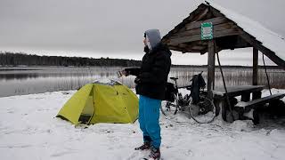 Зимові озера Вело похід . озеро  Миляцьке та Велике Почаївське.