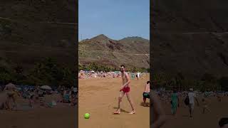 Sandy Beach and Blue Sea: Tenerife #beach #holiday #shorts