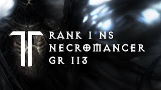 Diablo 3 RoS - NS - Necromancer 113 Greater Rift Solo (Rank 1 EU)