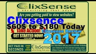 ►💲►How to earn From Clixsence $ 60$ to $180 Today Clixsense Review English 2017|| EarningWayTricks