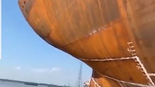 shortvideo# pushing ship into water amazing  video # Short