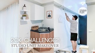 Renter Friendly Studio Unit Makeover | 20K Challenge | DIY Ikea Knoxhult Cabinet Installation