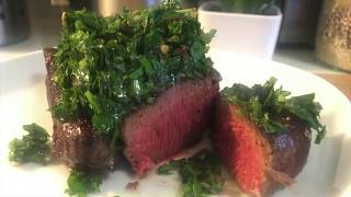 How to cook BISON Steak with CHIMICHURRI