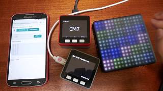 M5Stack, BLE-MIDI via WebBluetooth, Android Chrome