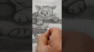 Optical illusion, drawing Cat #drawing #art #shorts