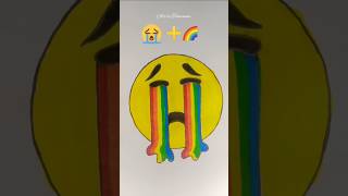 Rainbow emoji creative art idea #satisfying #creativeart #creativeartmix #emoji #rainbow #shorts#art