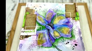 How to turn nothing into something/ Water colour background goes art journaling