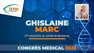 Congrès médical 2022 - Intervention Ghislaine Marc, 4ème adjointe au Maire de Bessèges