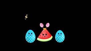 Fruits Bunny Dance Party - Baby Sensory Video's #shorts