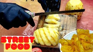 Amazing Pineapple Cutting Skills - Fruit Ninja Of Dhaka | bangladeshi street food