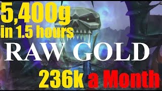 Raw WoW Gold 5400g In 1.5 Hours / 230k A Month - NO AH needed