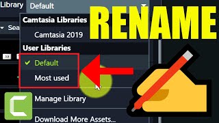 How to Rename Camtasia Library