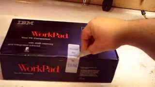 Unboxing an unopened IBM Work Pad from 1998