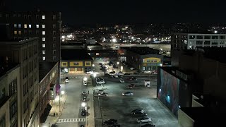 Nighttime over the City of Worcester, Massachusetts.