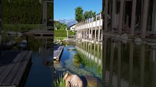 Gartenhotel Moser beim Montiggler See in Eppan/Südtirol - Badeteich