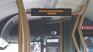 London Bus Announcements on route 299 Bounds Green Station & 299 To Cockfosters