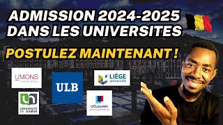 🚨ADMISSION 2024-2025 DANS LES UNIVERSITÉS EN BELGIQUE DÉSORMAIS POSSIBLE🚨