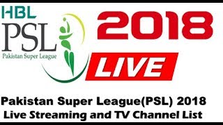 PSL 3 2018 live streaming TV channel list || PSL live Streaming channels name 2018 | PSL 2018 Live