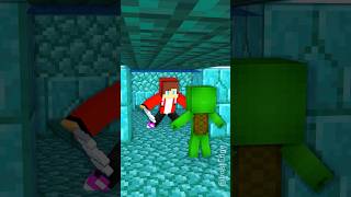 HELP JJ save Baby Mikey Maizen from Megalodon and Guardian - Minecraft Shorts #jjandmikey #mikey